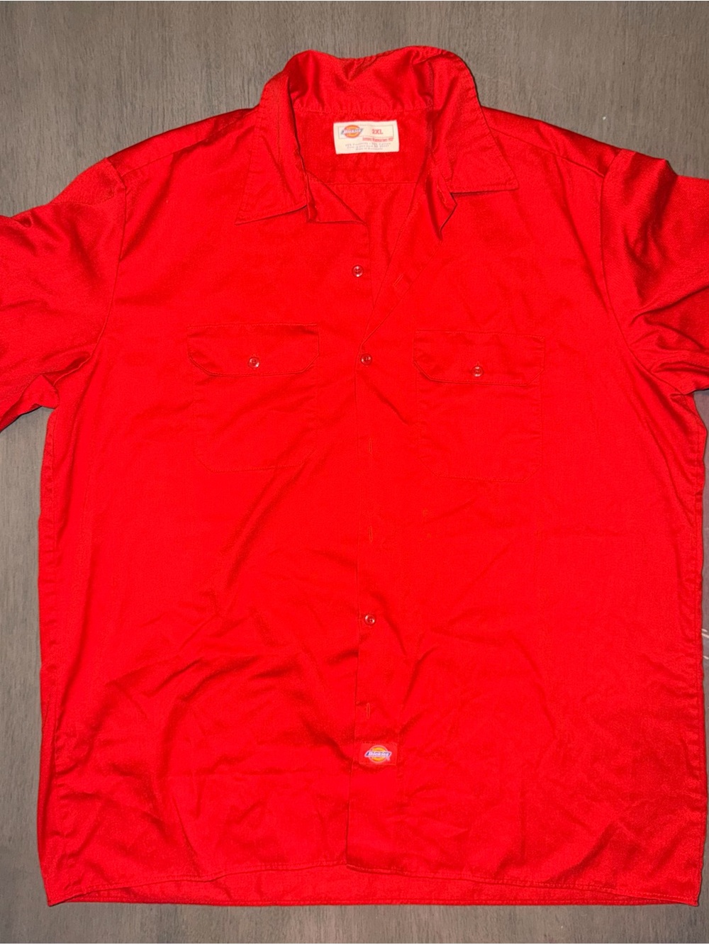 Dickies Men’s Short-Sleeve Work Shirt - Red